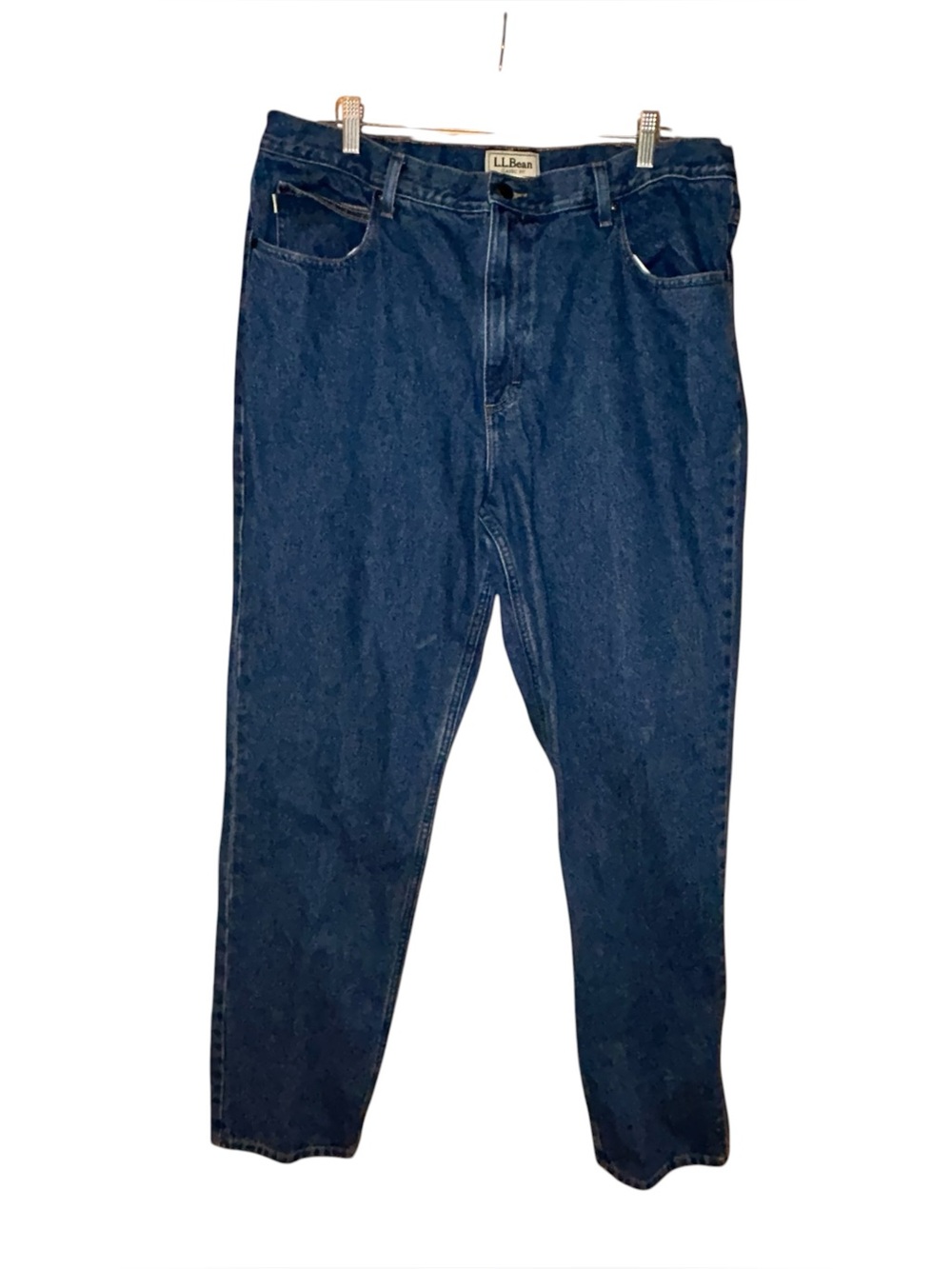 L.L. Bean Classic Fit Straight Leg Jeans Mens 40x36 100% Cotton Blue Denim